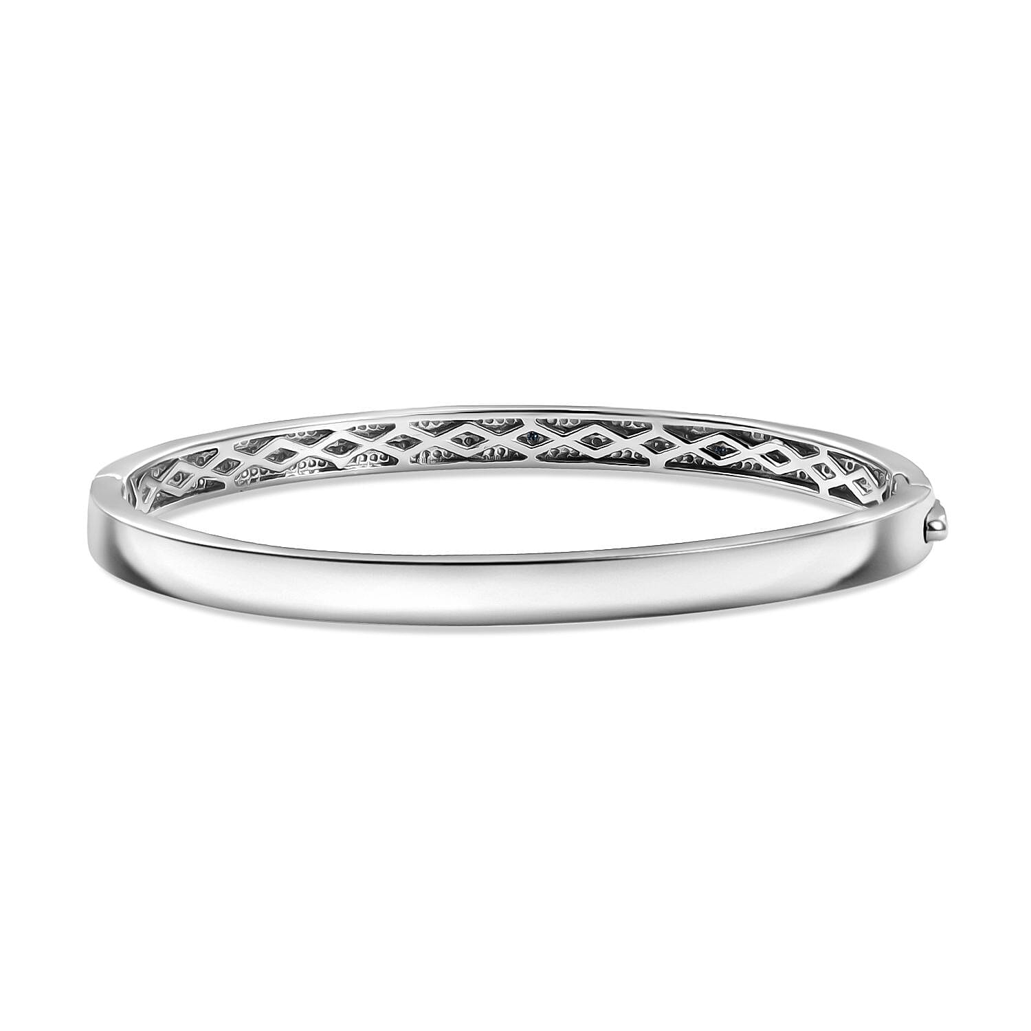 One to Own - Designer Inspired Closeout Deal - Blue Diamond Full Bangle (Size 7.5)