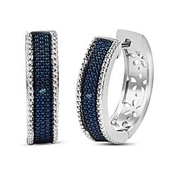 EverTrue Blue Diamond Hoop Earrings With Clasp