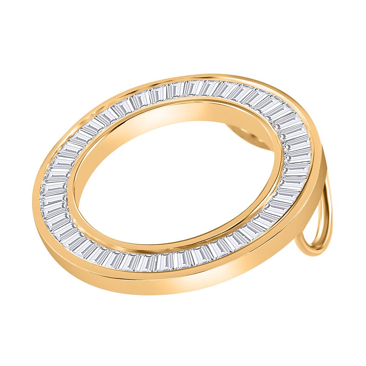 9K Yellow Gold Natural Diamond Circle of Life Pendant 0.25 Ct