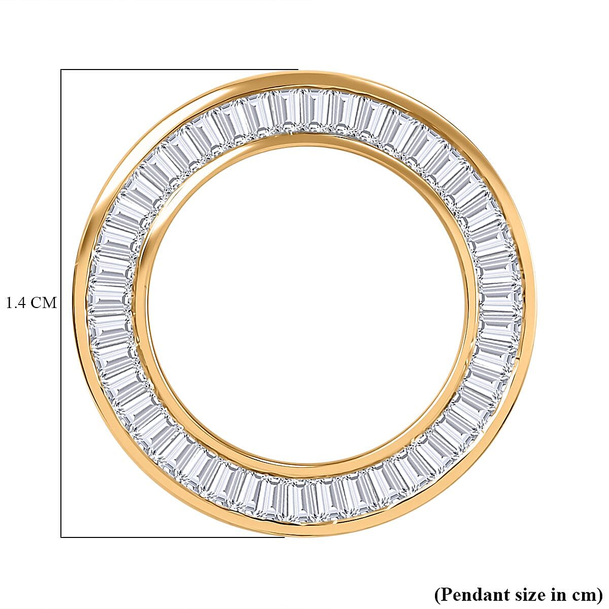 9K Yellow Gold Natural Diamond Circle of Life Pendant 0.25 Ct