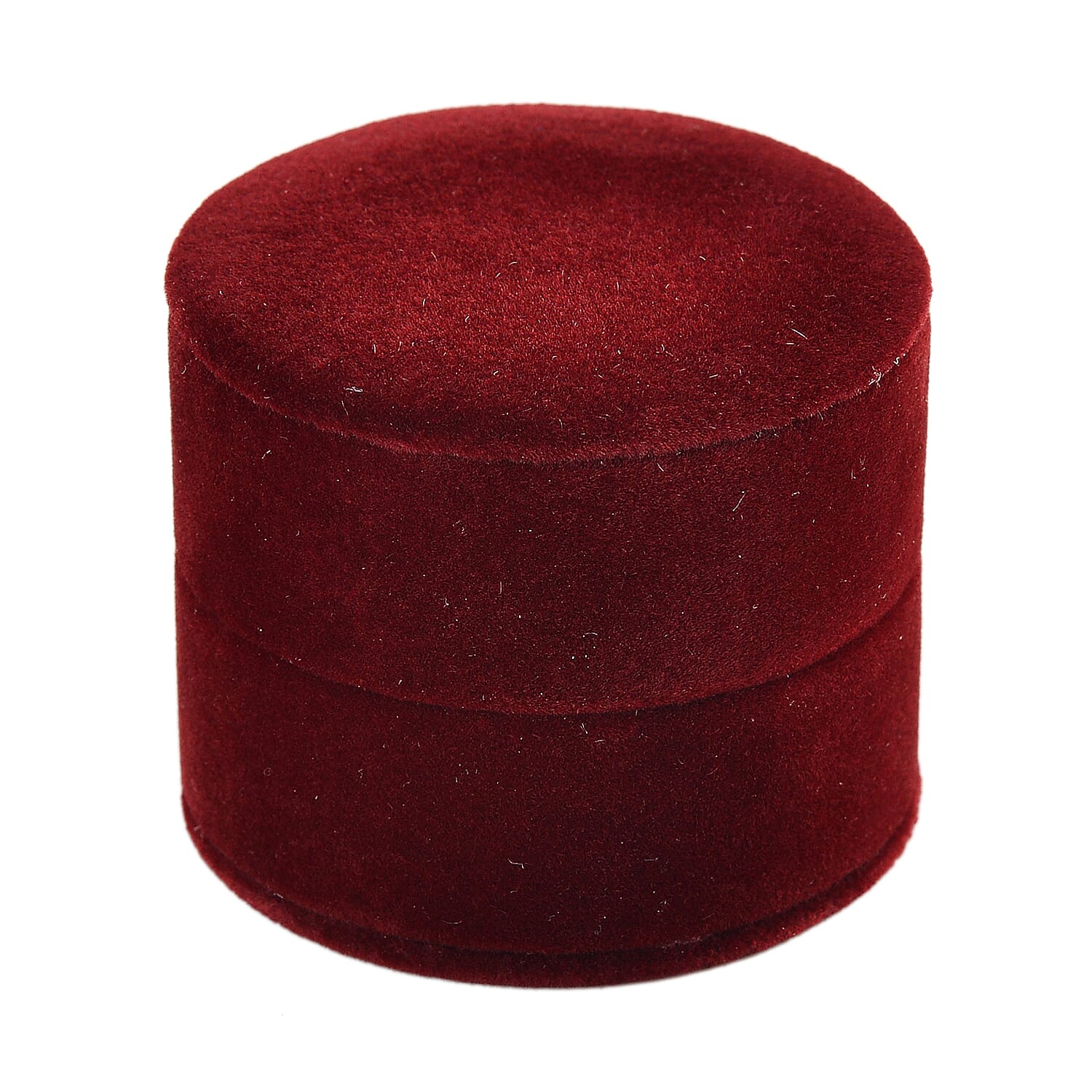 Christmas Dark Red Velvet Solid Ring Box