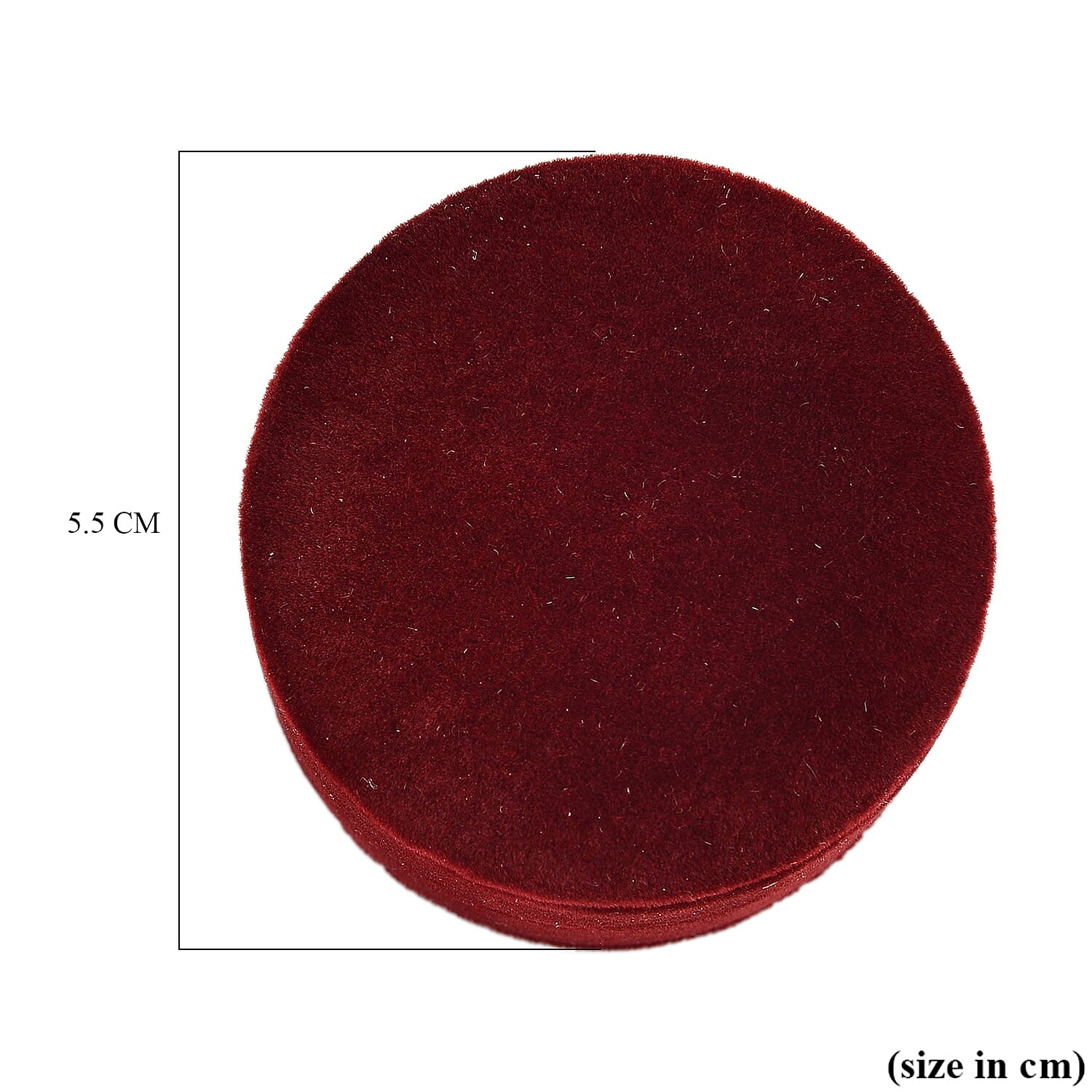 Christmas Dark Red Velvet Solid Ring Box