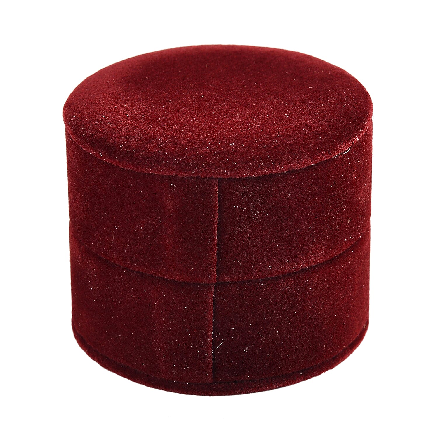 Christmas Dark Red Velvet Solid Ring Box
