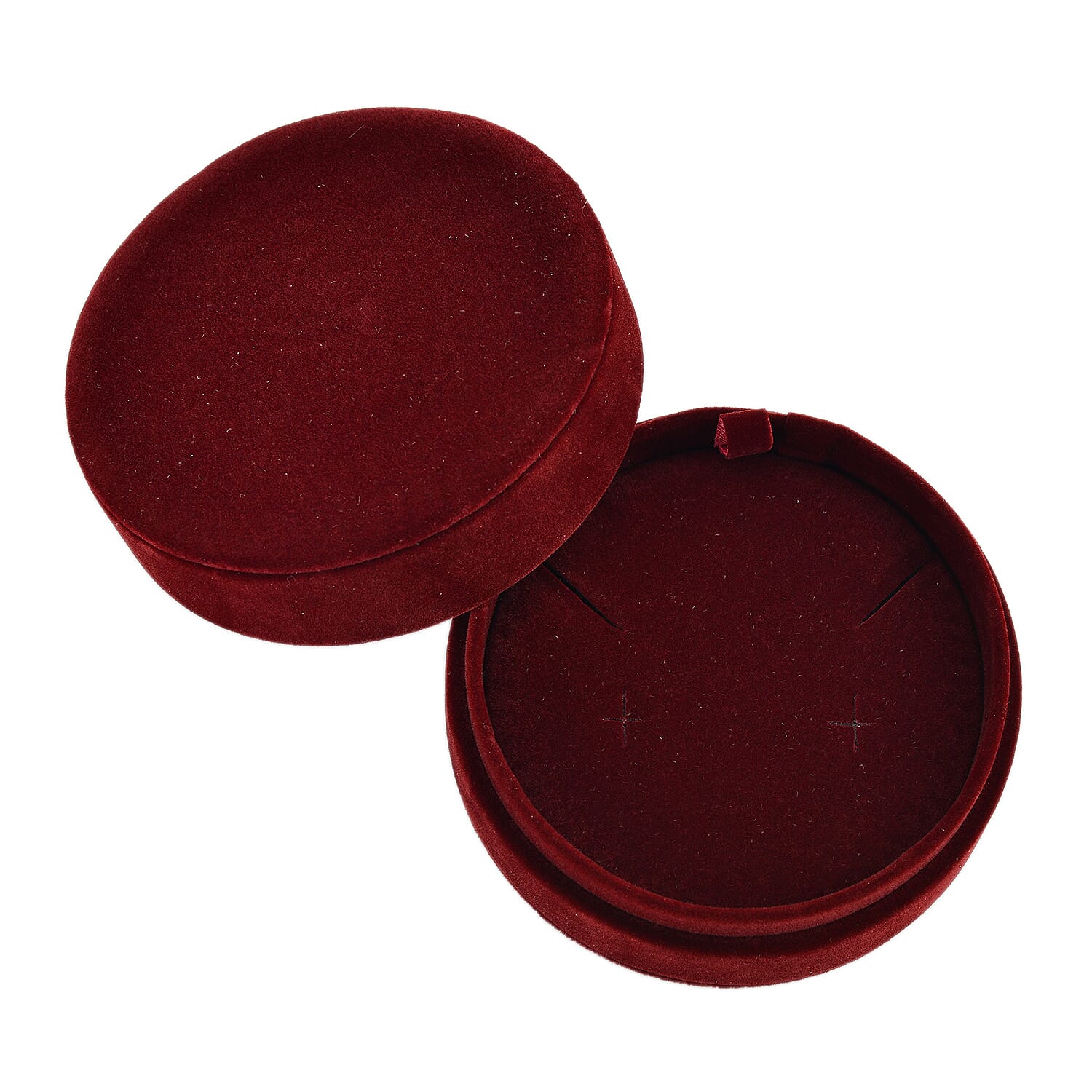 Christmas Dark Red Velvet Solid Earrings Box