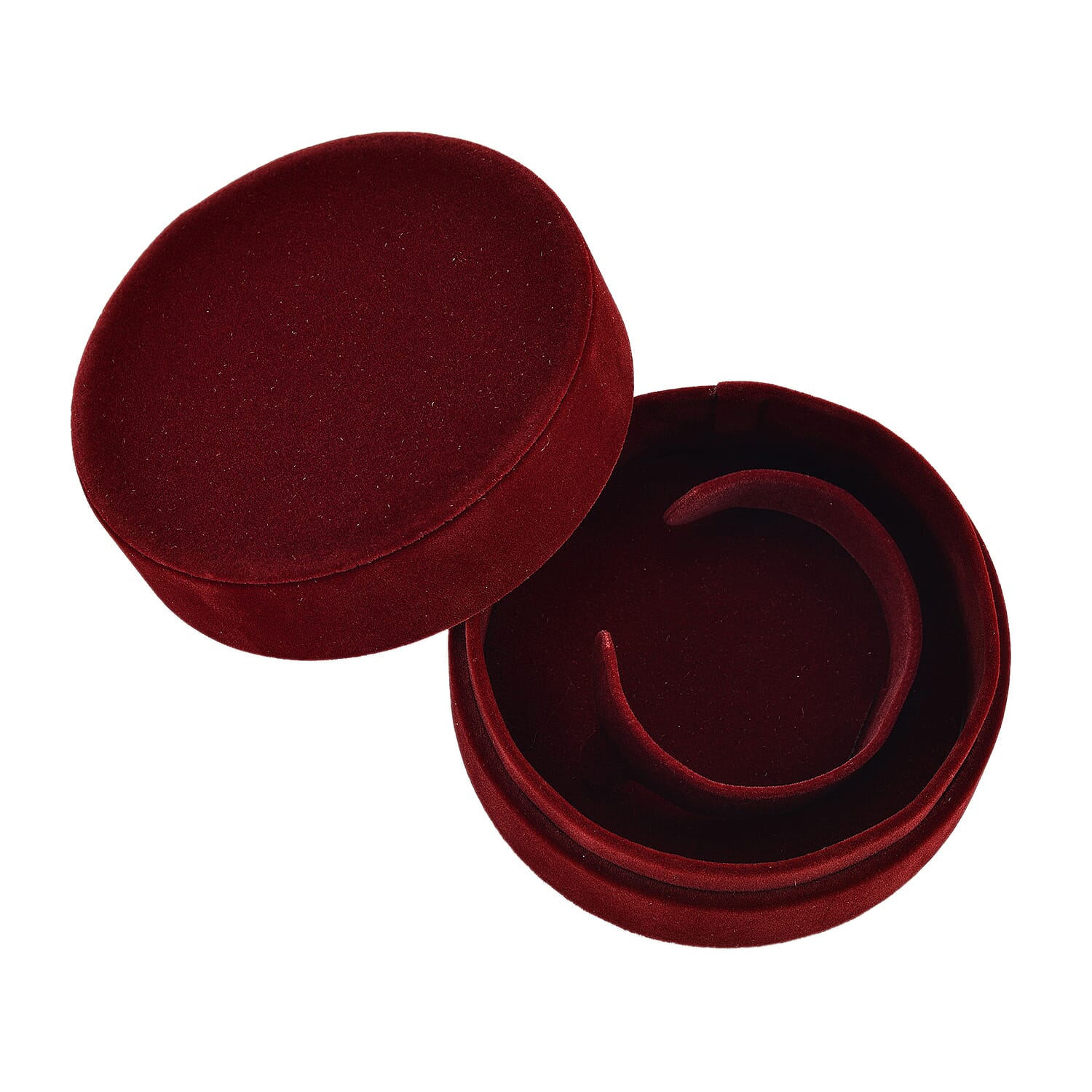 Christmas Dark Red Velvet Solid Bangle Box