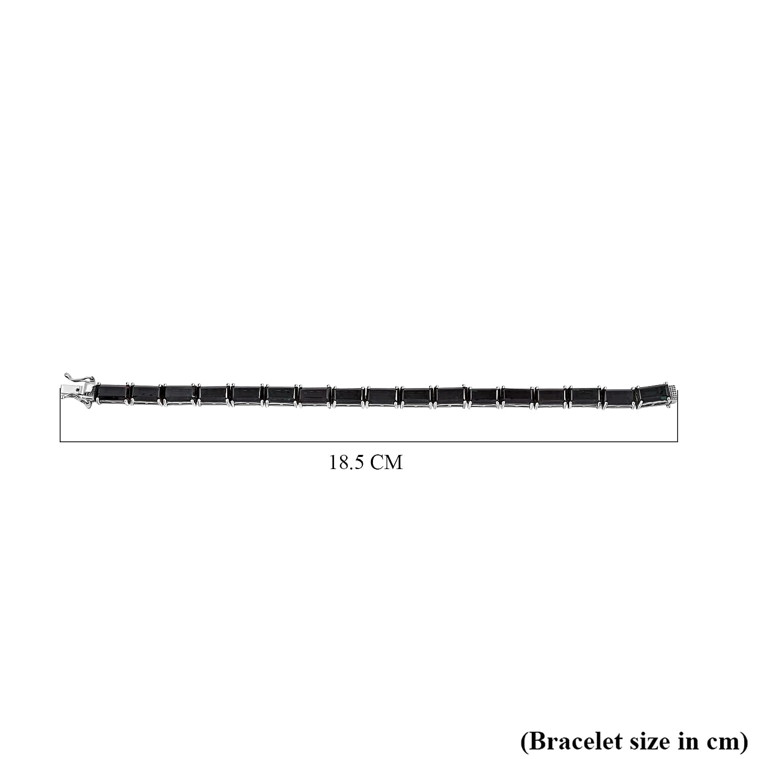 Alexandrite Triplet Quartz Linking Bracelet With GB Lock Box (Size - 7) in Rhodium Overlay Sterling Silver 33.30 Ct.