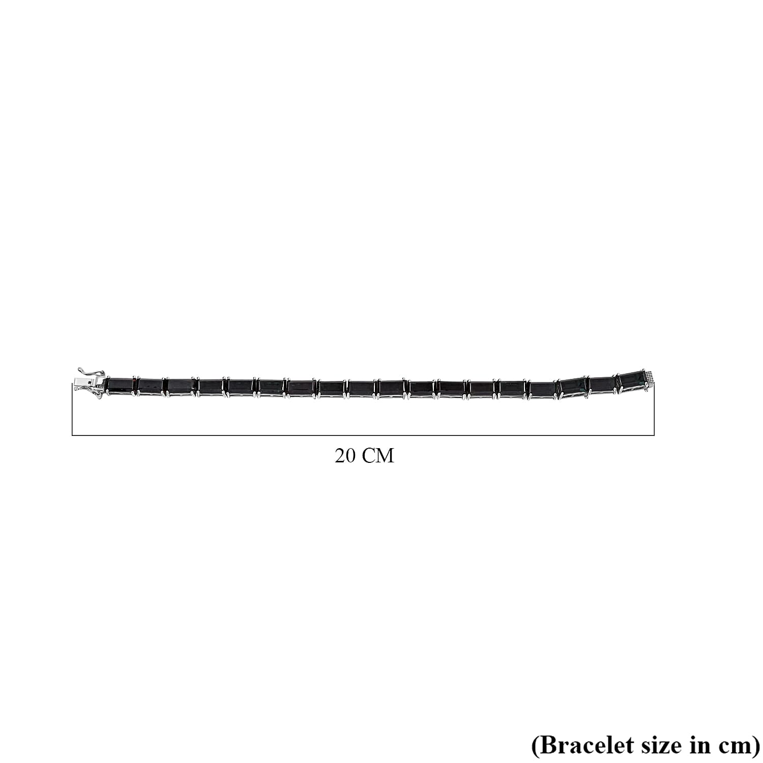 Alexandrite Triplet Quartz Linking Bracelet With GB Lock Box (Size - 7.5) in Rhodium Overlay Sterling Silver 35.26 Ct.