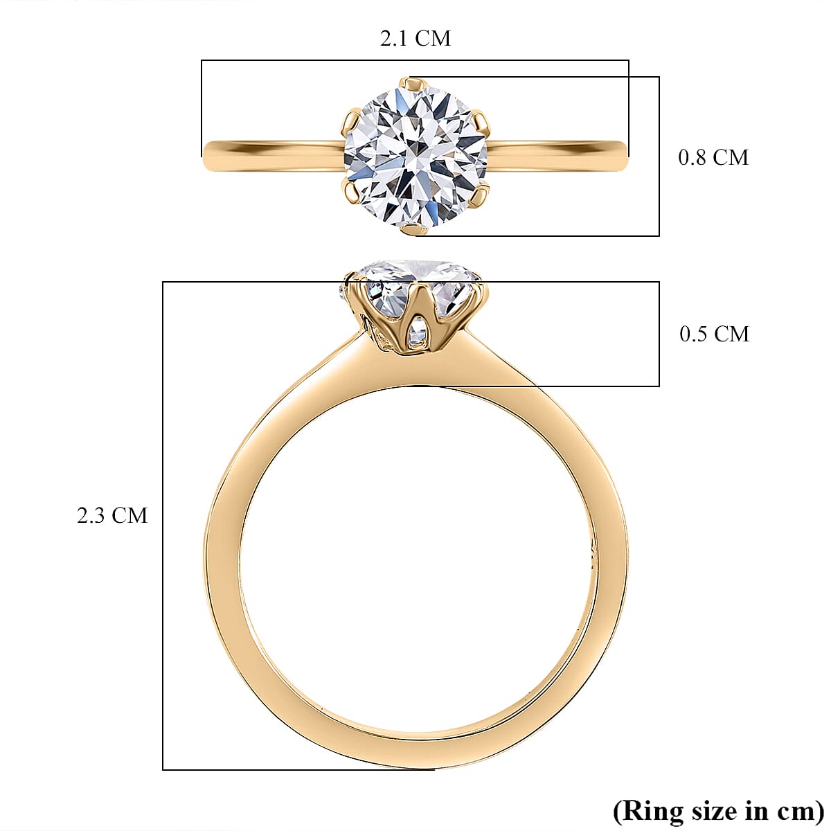 Luxuriant Diamond - 9K Yellow Gold SGL Certified Lab Grown Diamond (VS-E-F) Solitaire Ring 1.01 Ct. Luxuriant Diamond - 9K Yellow Gold SGL Certified Lab Grown Diamond (VS-E-F) Solitaire Ring 1.01 Ct.