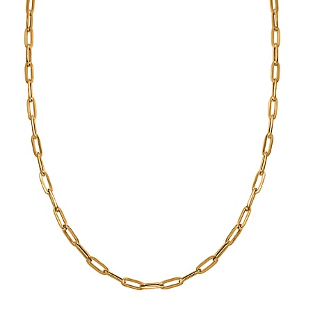 BLACK FRIDAY BIGGEST GOLD OFFER -  9K Yellow Gold  Paperclip Necklace  (Size - 18)