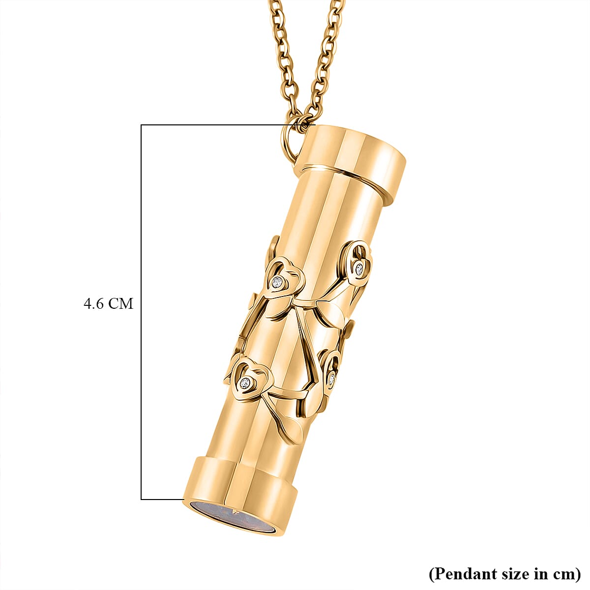 Multi Colour Cubic Zirconia Necklace (Size - 30-2 Ext.) with Lobster Clasp in Yellow Tone