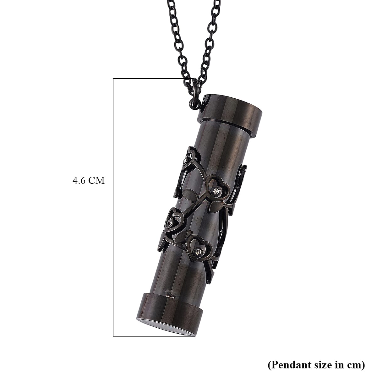 Multi Colour Cubic Zirconia Necklace (Size - 30-2 Ext.) with Lobster Clasp in Black Tone.