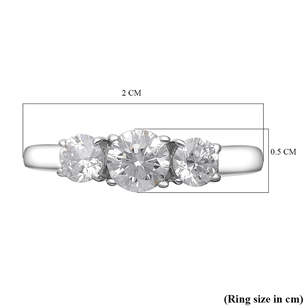 Luxuriant Diamond 950 Platinum SGL Certified Lab Grown Diamond (VS-G-H) Ring 1.00 Ct.