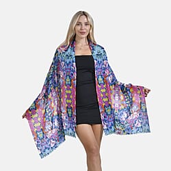 La Marey Merino Wool Printed Scarf