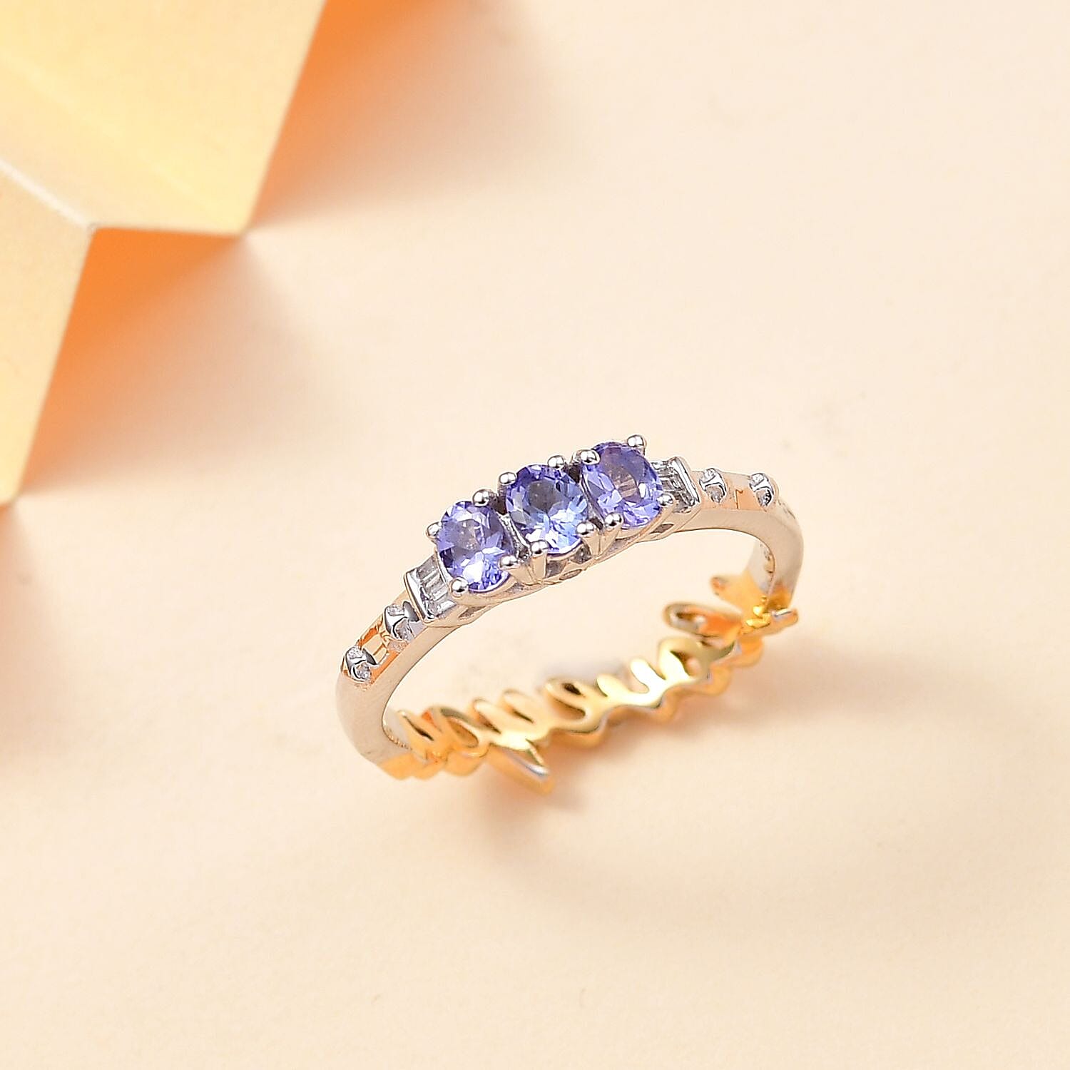 GP Amore Collection - Tanzanite, Blue Sapphire & White Diamond Ring Sterling Silver