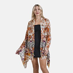 La Marey Merino Wool Printed Scarf