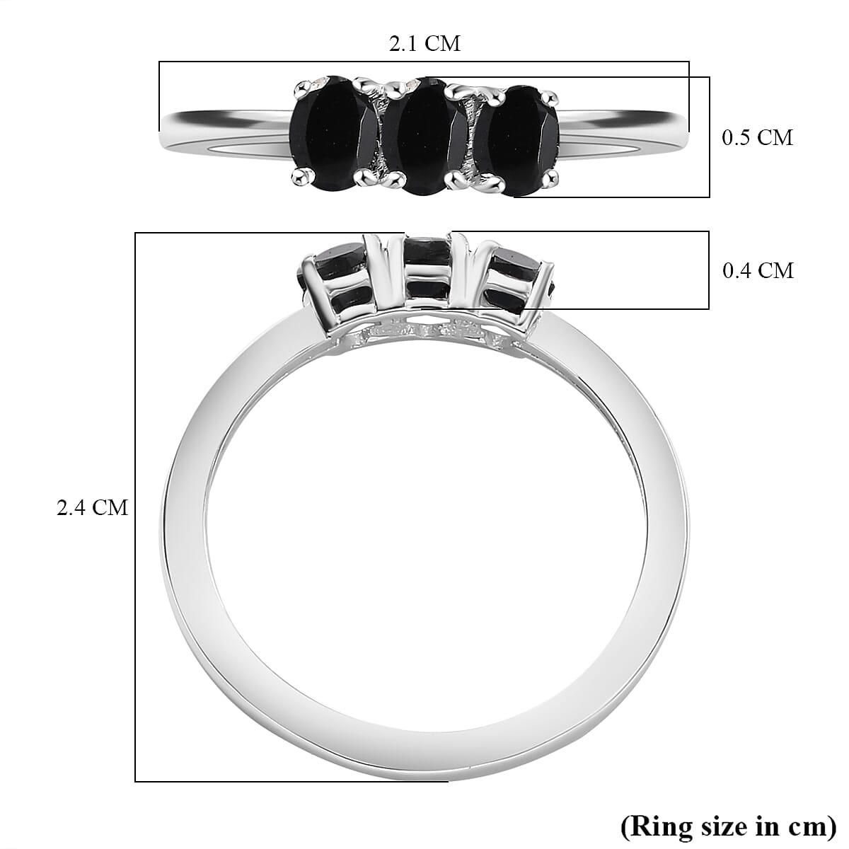 Trilogy Ring in Sterling Silver