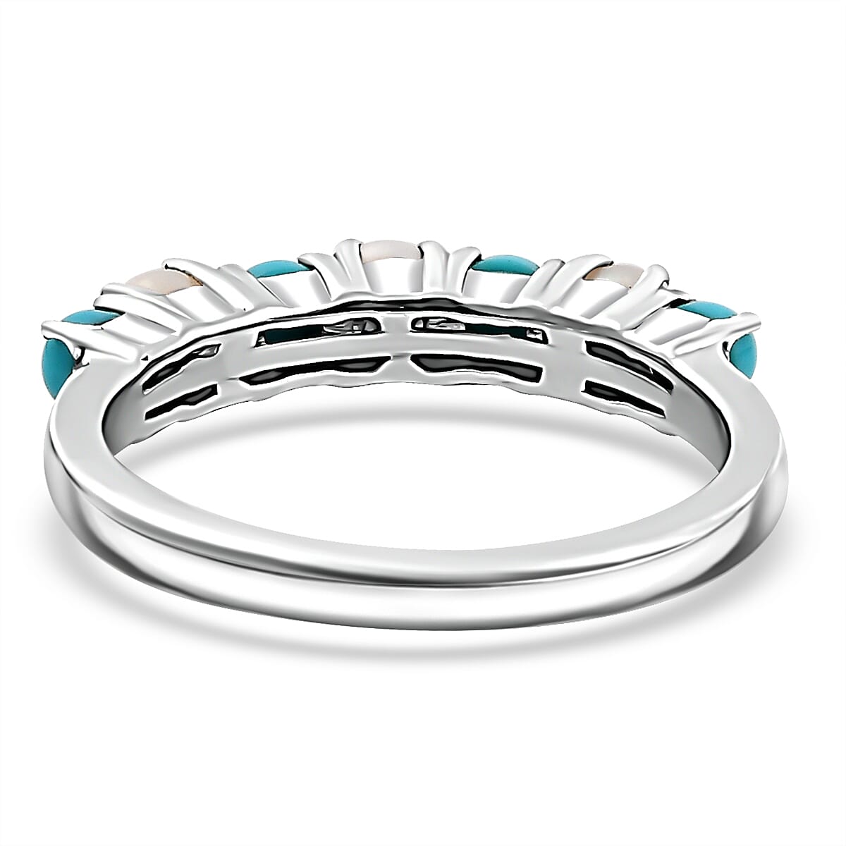 Band Ring in Platinum Overlay Sterling Silver Band Ring in Platinum Overlay Sterling Silver