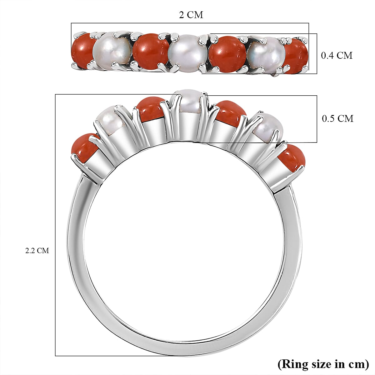 Band Ring in Platinum Overlay Sterling Silver