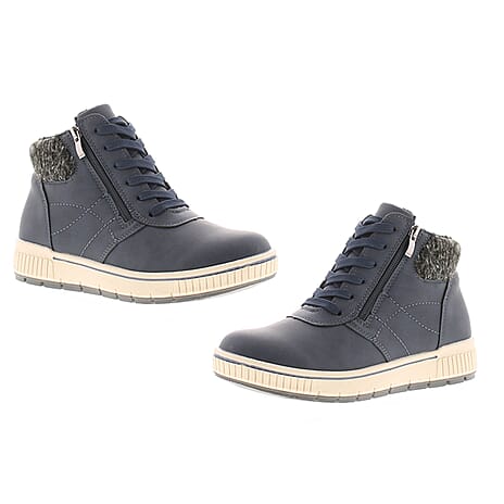 DR KELLER Ladies Giselle Ankle Boot (Size 3) - Navy