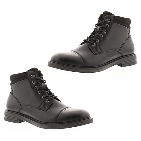 DR KELLER Mens Bennett Lace-up Boots (Size 12) - Black