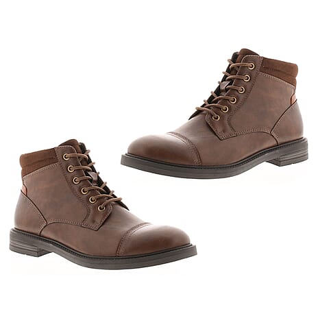 Business Class Mens Bennett Lace-up Boots (Size 8) - Brown
