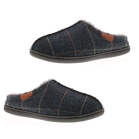 DR KELLER Mens Slipper (Size 10) - Navy Check