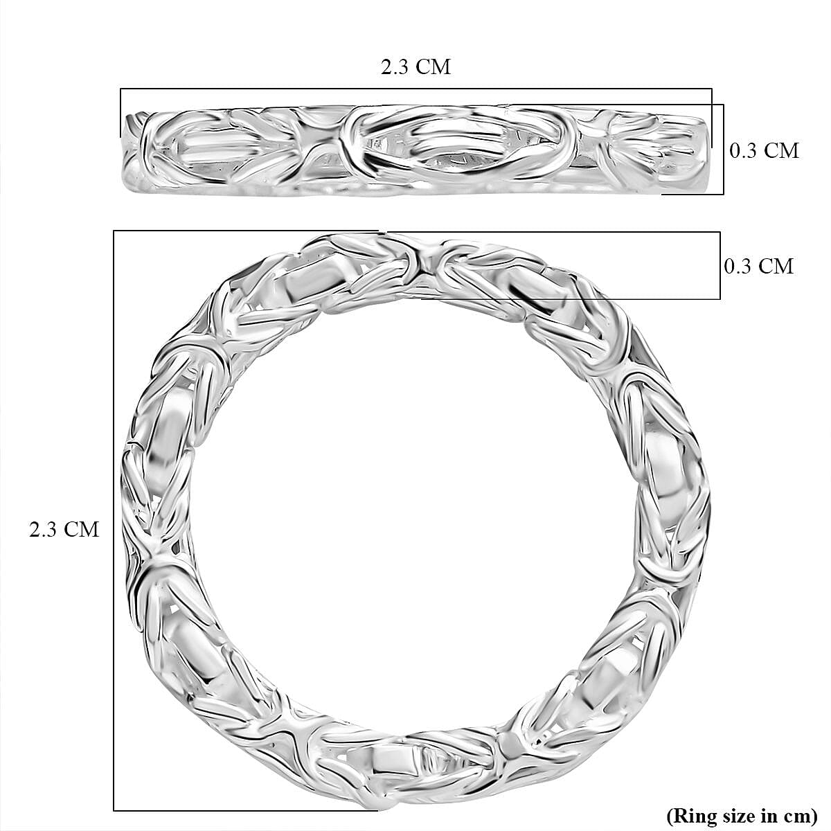 FIRST TIME EVER - Sterling Silver Byzantine Link Ring FIRST TIME EVER - Sterling Silver Byzantine Link Ring