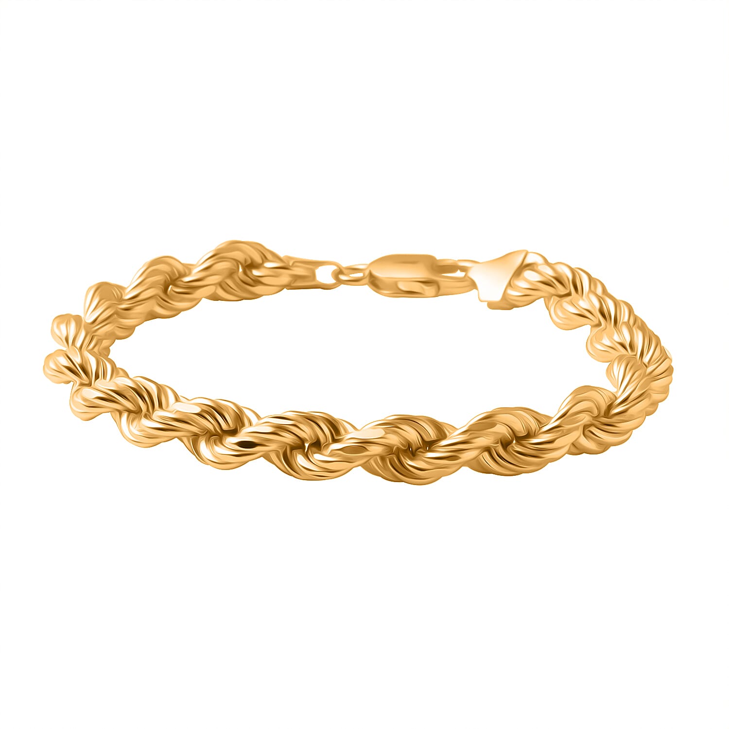 Close Out Deal- Sterling Silver Rope Chain Bracelet (Size - 8) With Lobster Clasp 36.50 Gram