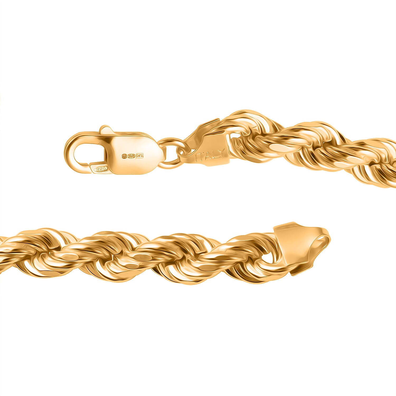 Close Out Deal- Sterling Silver Rope Chain Bracelet (Size - 8) With Lobster Clasp 36.50 Gram