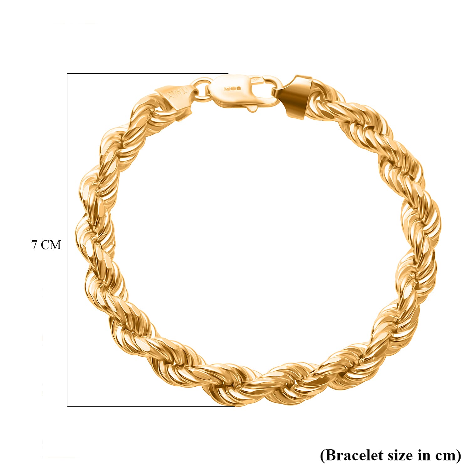 Close Out Deal- Sterling Silver Rope Chain Bracelet (Size - 8) With Lobster Clasp 36.50 Gram