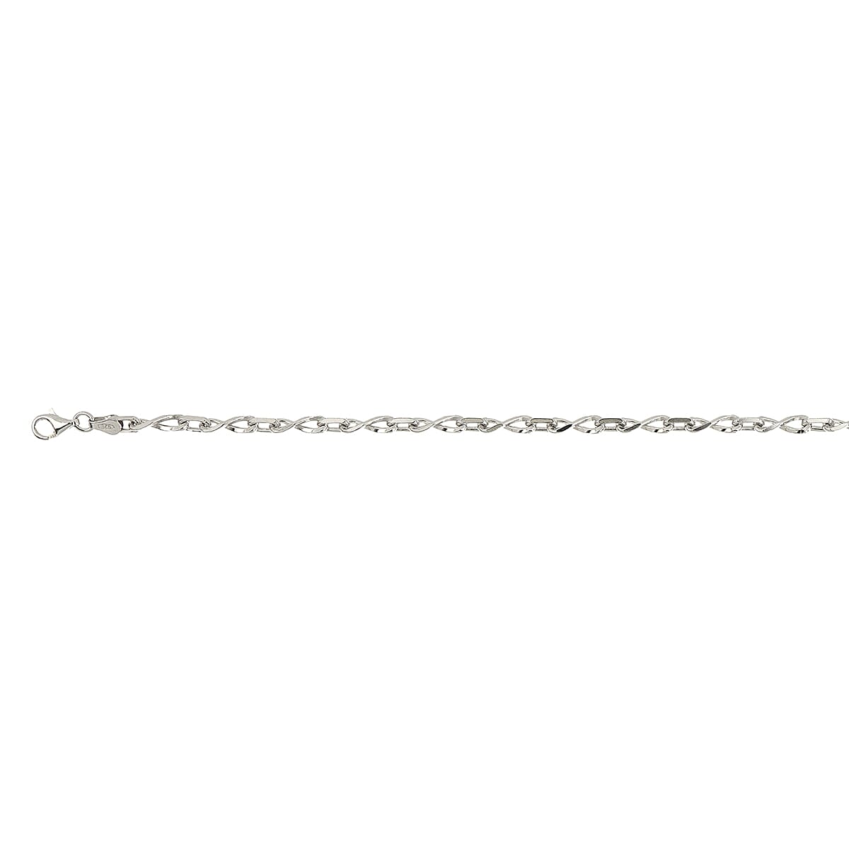 Italian Closeout Deal - Infinity Bracelet (Size - 7.5) With Lobster Clasp in Sterling Silver