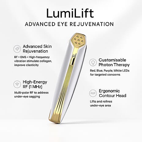 Opatra LumiEye - RF, EMS, Ion Vibration & LED Light Therapy Device For Eyes - Lifetime Warranty.