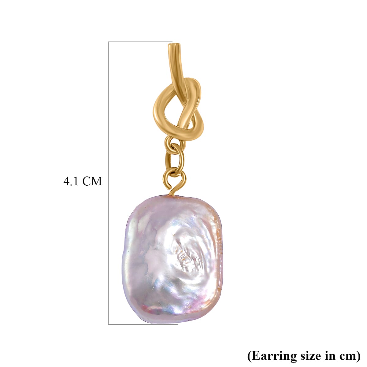 White Keshi Pearl Push Back Earrings