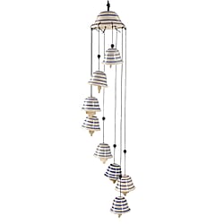 Decorative Ceramic Hanging Bell Wind Chimes - Blue