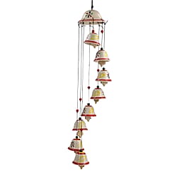 Decorative Ceramic Hanging Bell Wind Chimes - Blue