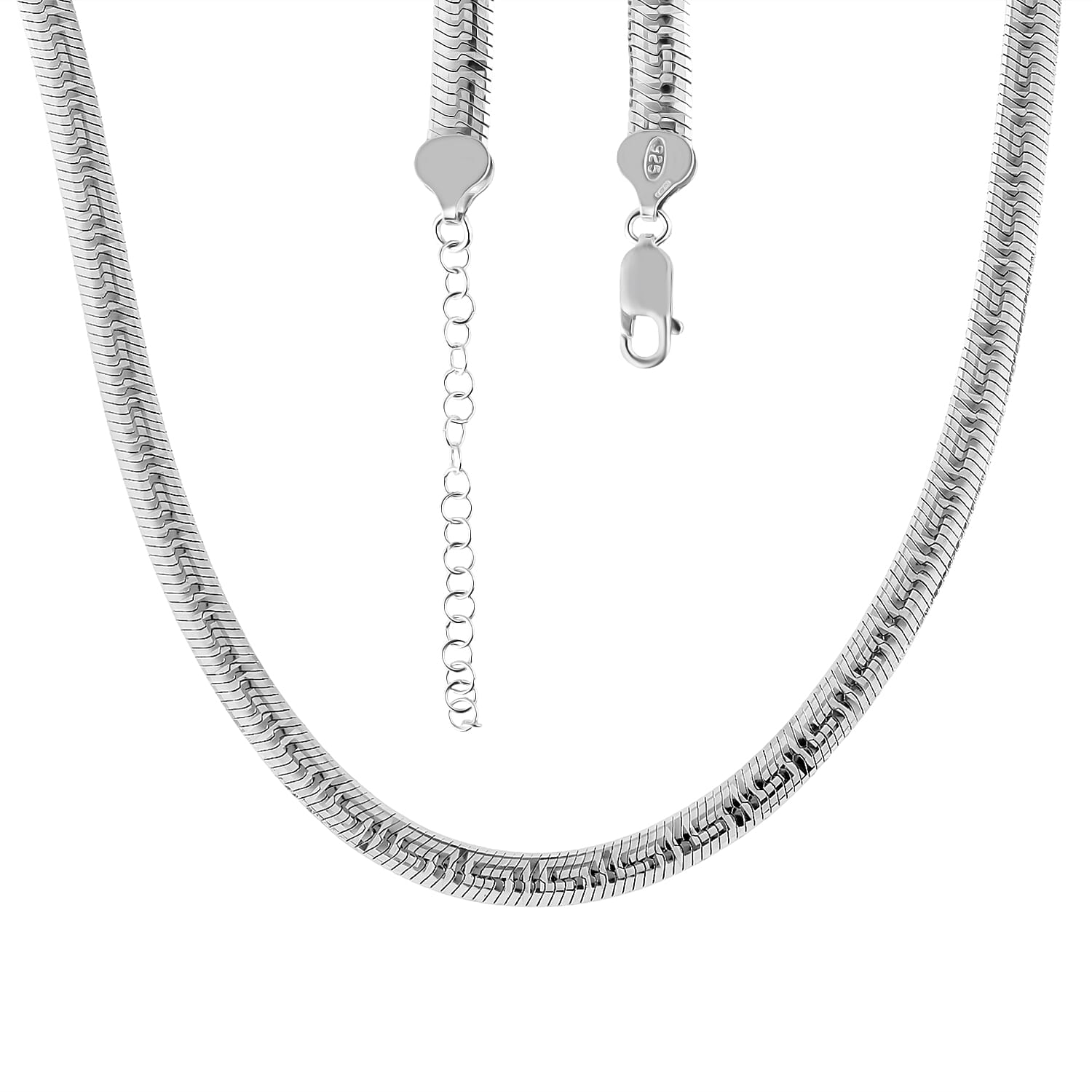 Italian Closeout Deal - Greek Key - Rhodium Overlay Sterling Silver Necklace (Size - 18-2 Ext) with Lobster Clasp Silver Wt. 21.06 Gms.