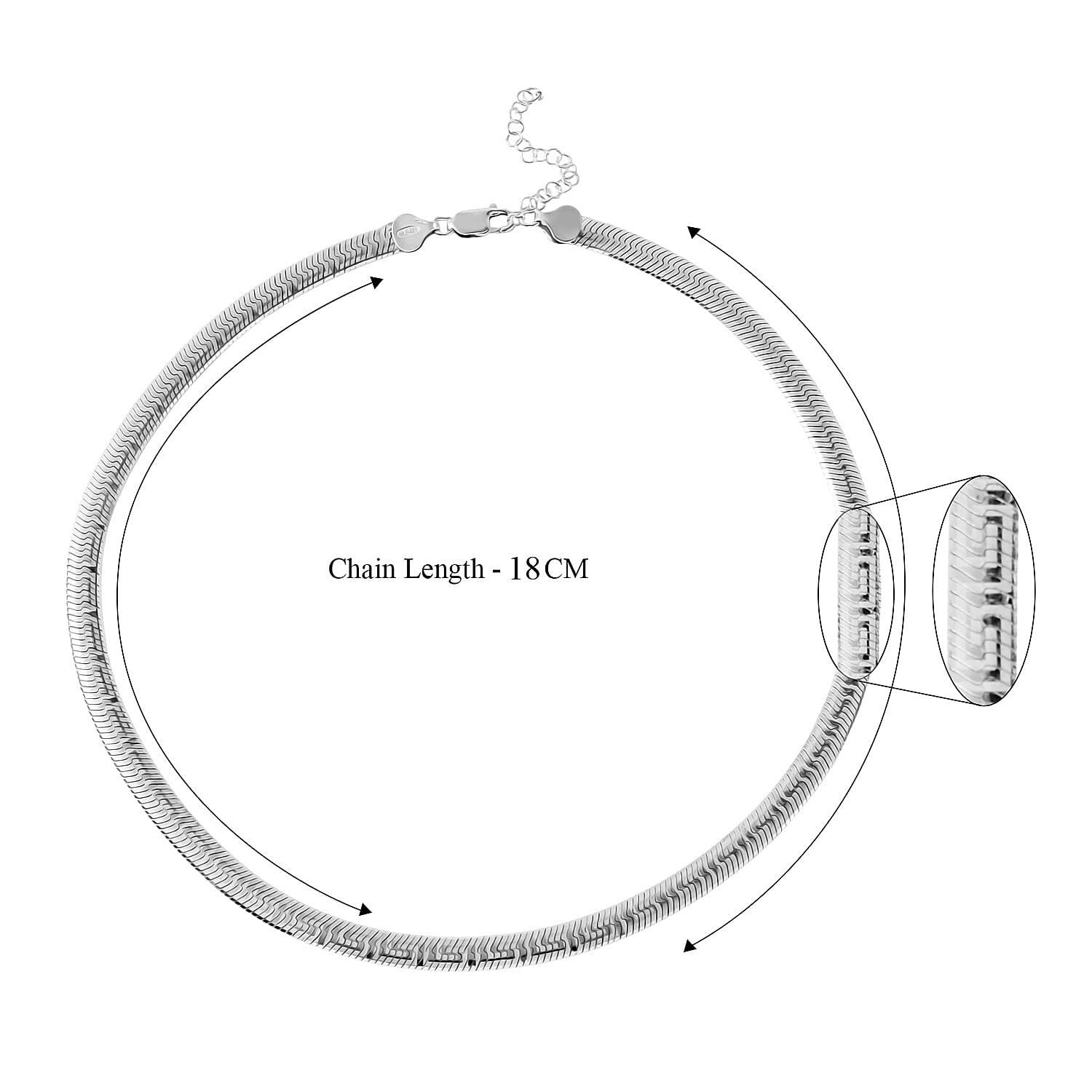 Italian Closeout Deal - Greek Key - Rhodium Overlay Sterling Silver Necklace (Size - 18-2 Ext) with Lobster Clasp Silver Wt. 21.06 Gms.