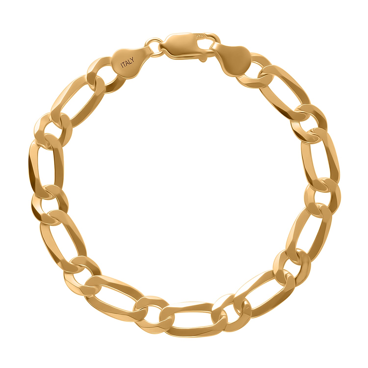 Bracelet (Size - 7.5) with Lobster Clasp in Yellow Gold Plated Sterling Silver