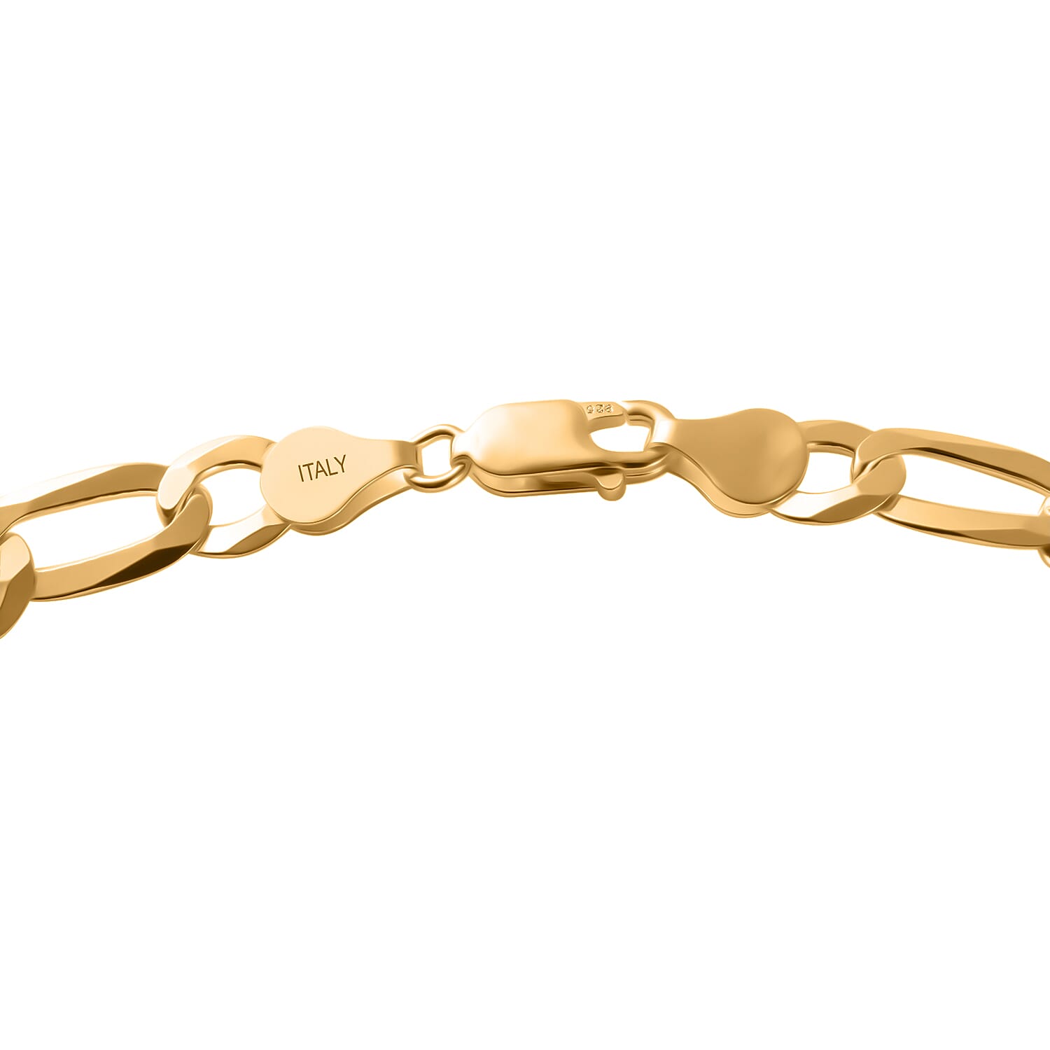 Bracelet (Size - 7.5) with Lobster Clasp in Yellow Gold Plated Sterling Silver
