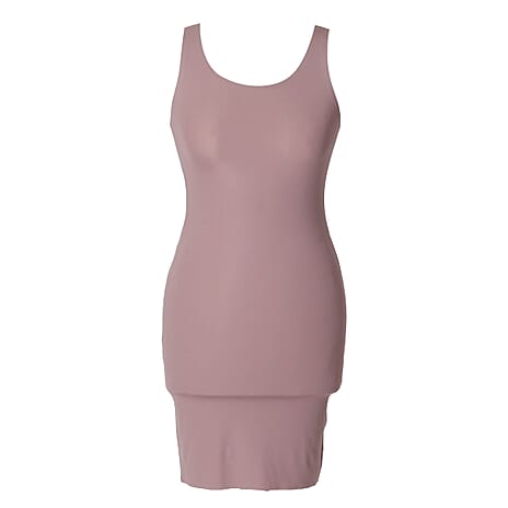 Womens Long Shapewear Slip (Size L, 16-18) - Mauve