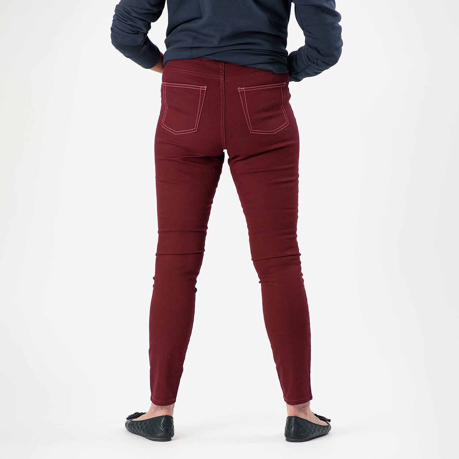 AVON Cotton Jegging - Burgundy (Size 8 - 10)