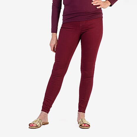 AVON Cotton Jeggings (Size 8-10) - Berry Red