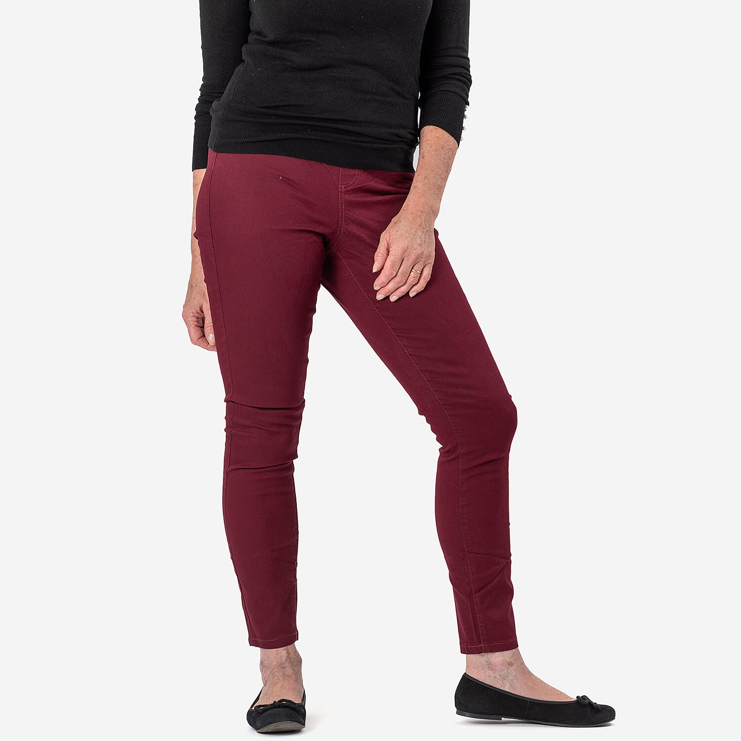 AVON Cotton Jeggings (Size 12-14) - Berry Red