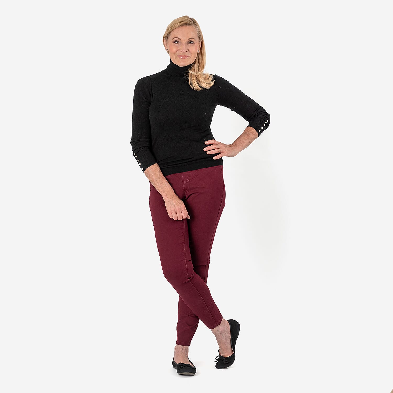 AVON Cotton Jeggings (Size 12-14) - Berry Red