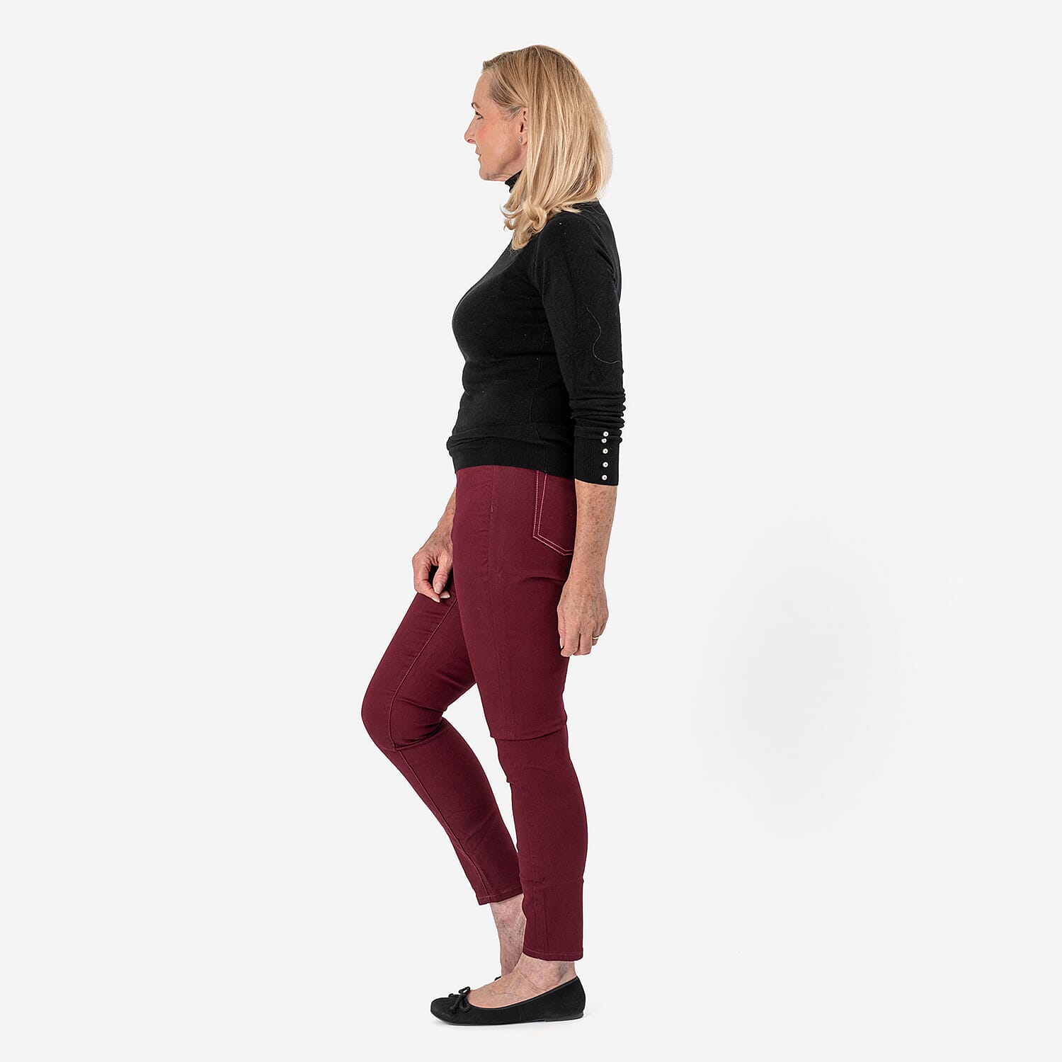 AVON Cotton Jeggings (Size 12-14) - Berry Red
