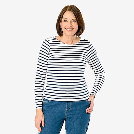 AVON Cotton Knitted TShirt (Size 8 to 10) - Blue