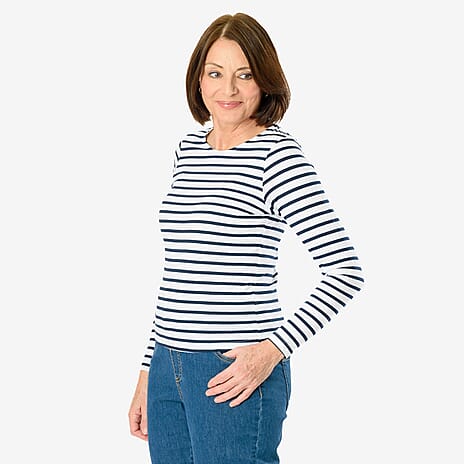 AVON Cotton Knitted TShirt (Size 8 to 10) - Blue