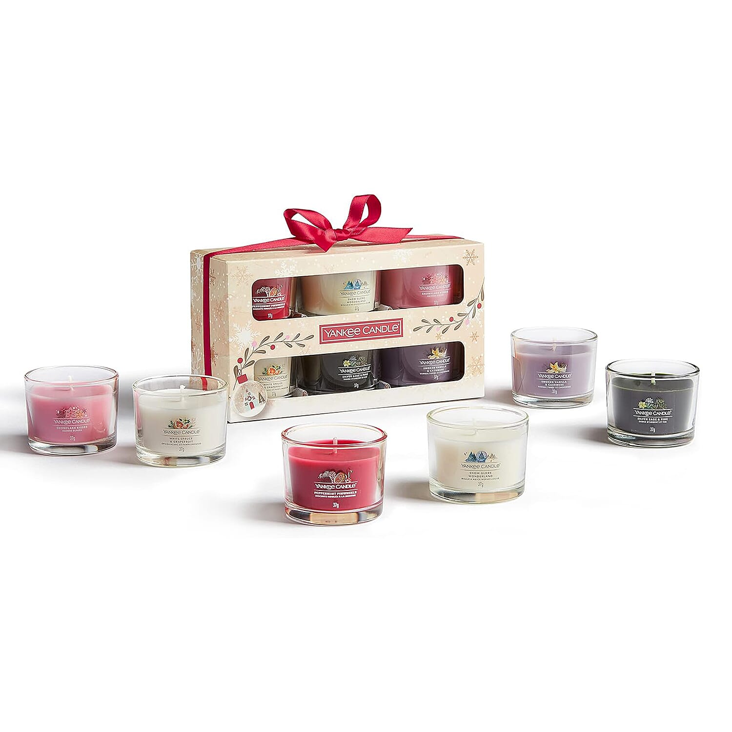 Yankee Candle Gift Set | 6 Scented Filled Votive Candles | Snow Globe Wonderland Collection