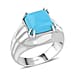Luxoro AAA Sleeping Beauty Turquoise Mens Ring in 10K Gold