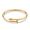 White Crystal Openable Nail Bangle in Yellow Tone (Size 7.0)